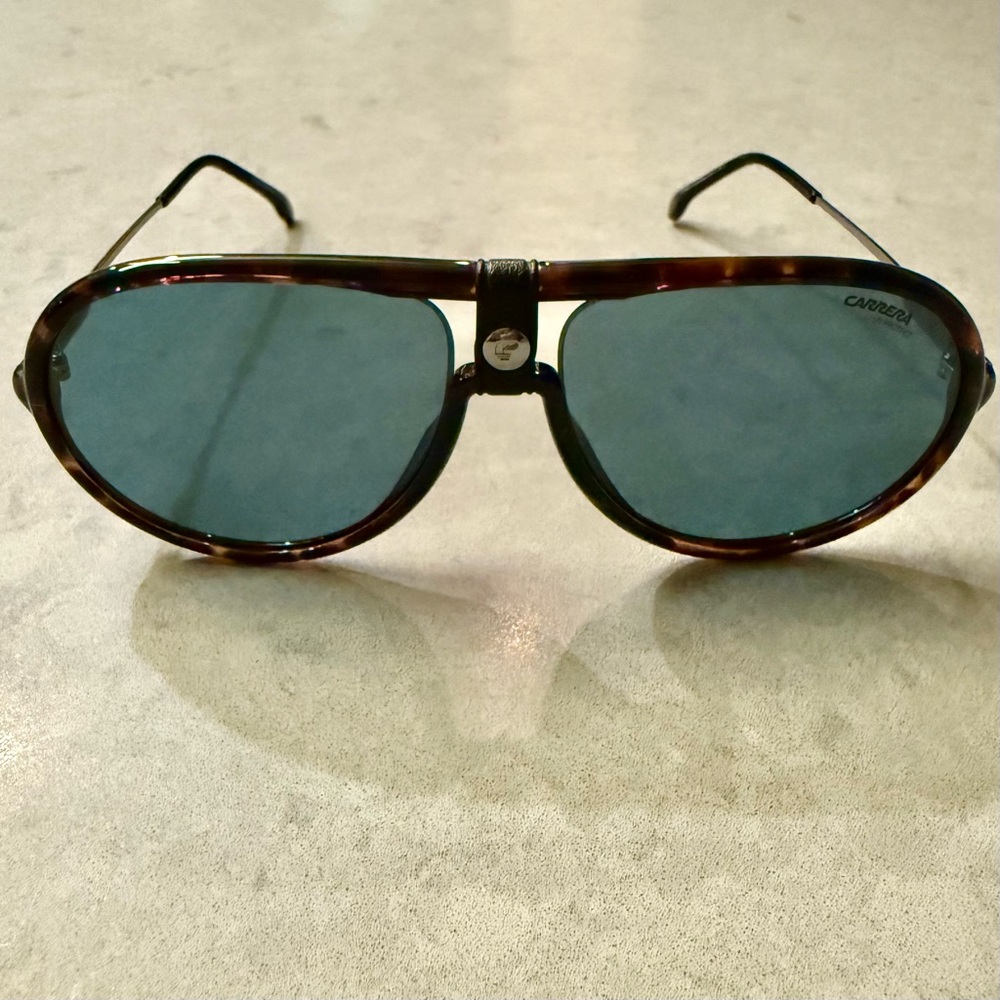 Carrera 1020/S 086 KU Tortoise Sunglasses with Blue Tinted Lenses